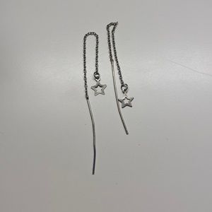 Star threader earrings